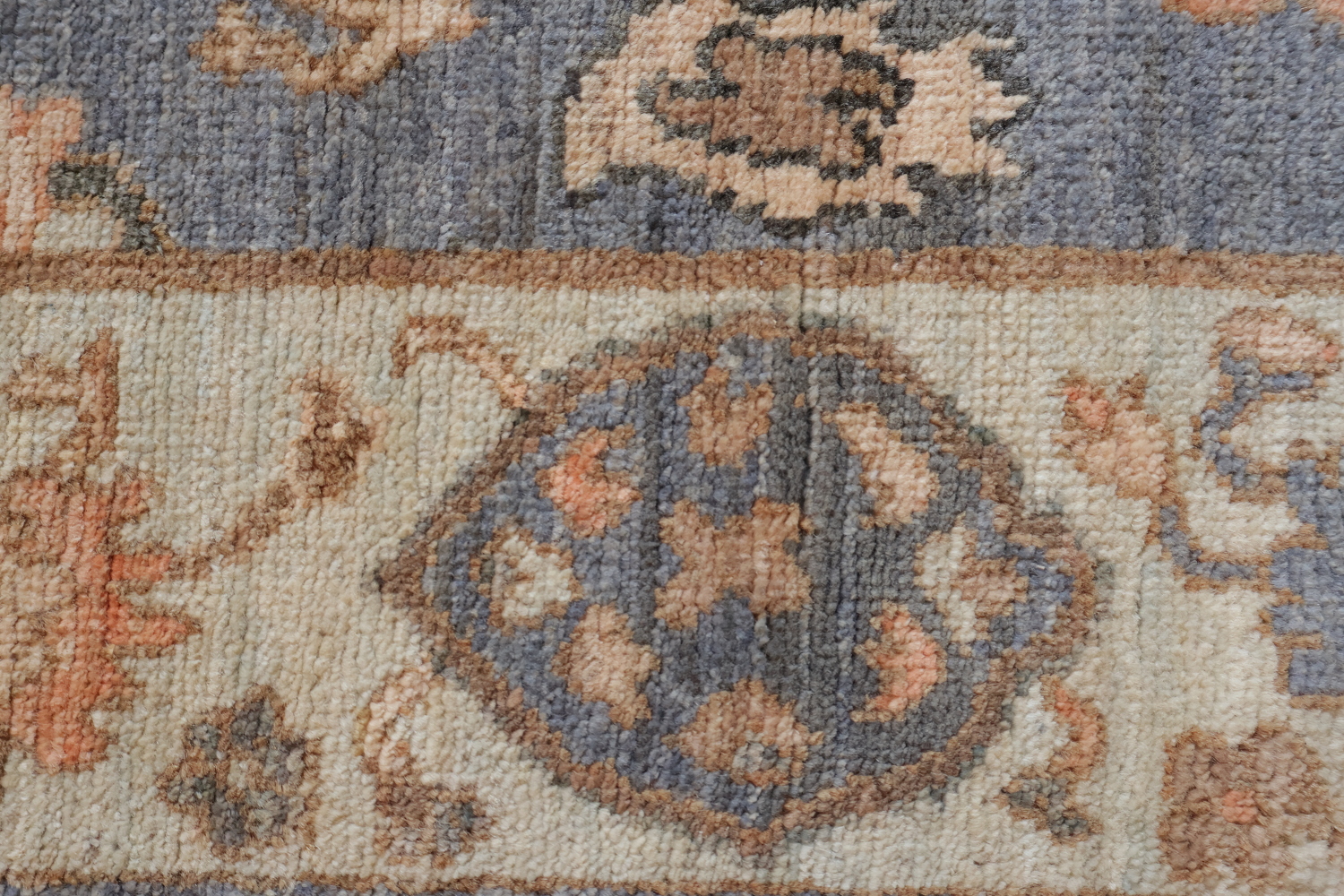 Top Quality Grey Wool Oushak Turkish Runner Rug 3x9