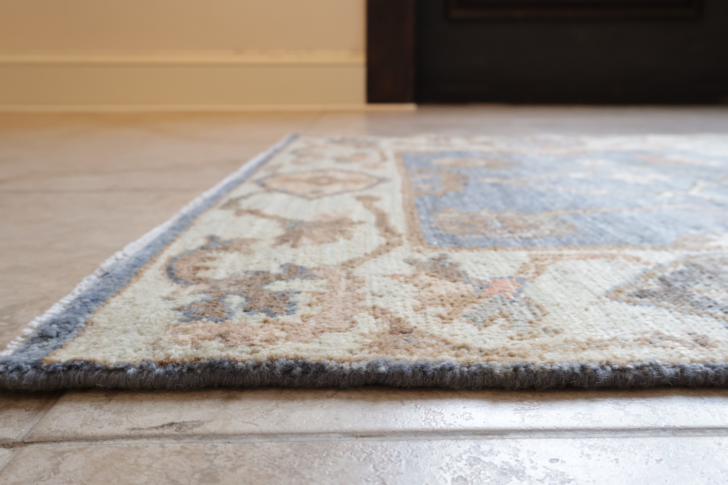 Top Quality Grey Wool Oushak Turkish Runner Rug 3x9