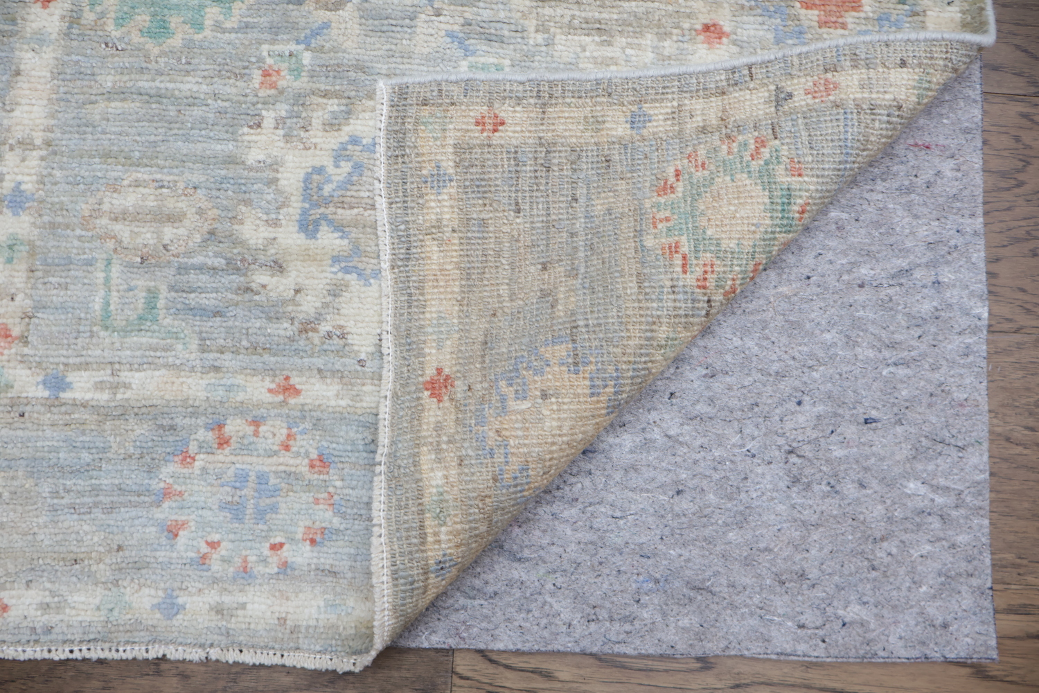 Vegetable Dye Muted Wool Oushak Turkish Runner Rug 3x8