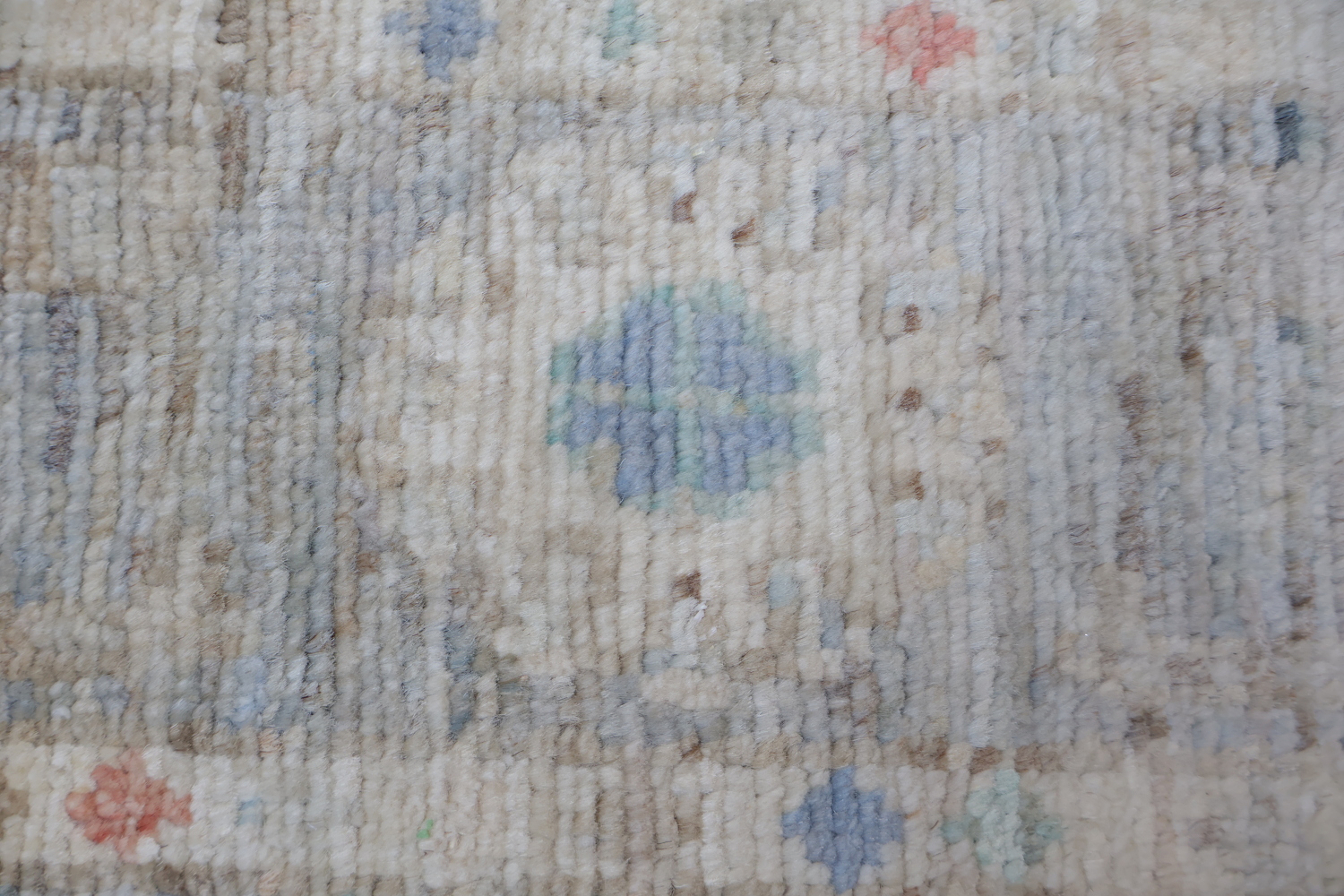 Vegetable Dye Muted Wool Oushak Turkish Runner Rug 3x8