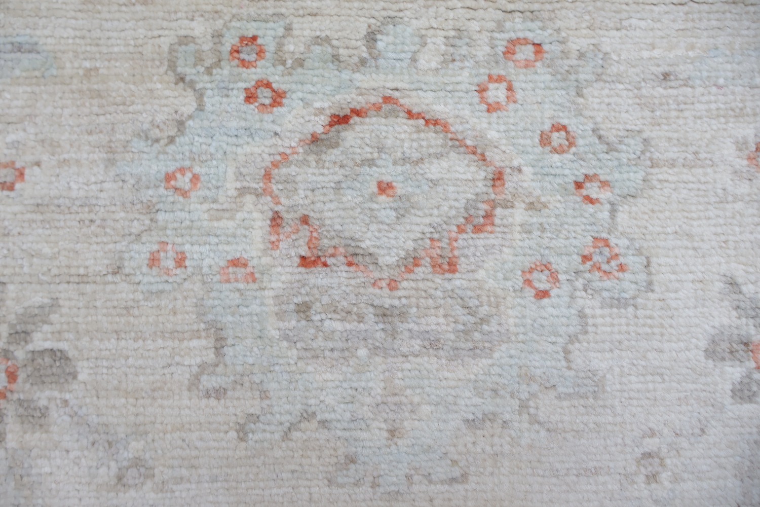 Muted Vegetable Dye Wool Oushak Turkish Runner Rug 3x10