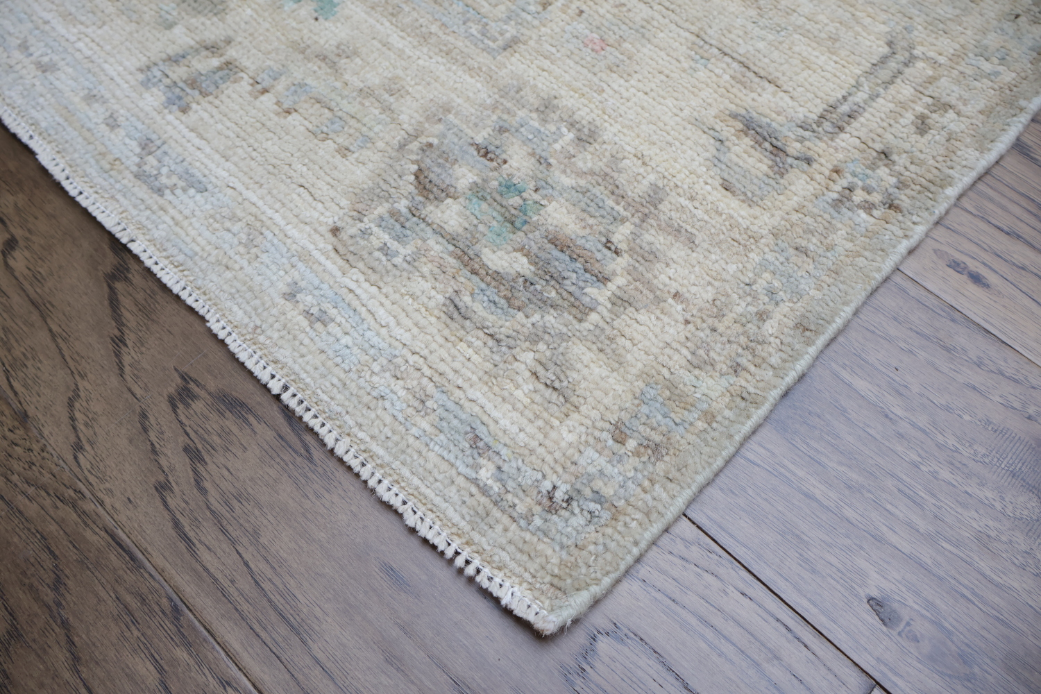 Muted Vegetable Dye Wool Oushak Turkish Rug 3x6