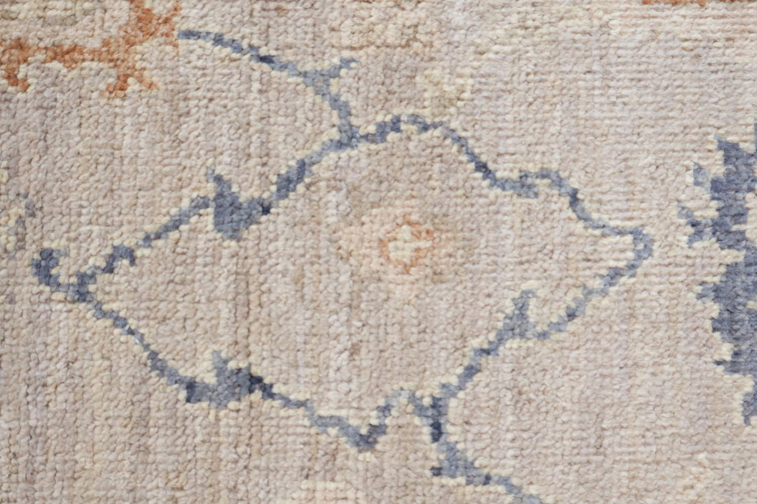 Grey All Over Vegetable Dye Wool Oushak Turkish Runner Rug 3x12