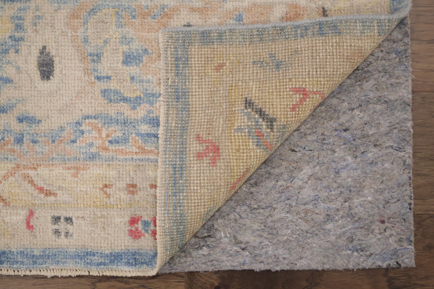 Blue Vegetables Dye Wool Oushak Turkish Area Rug 8x10