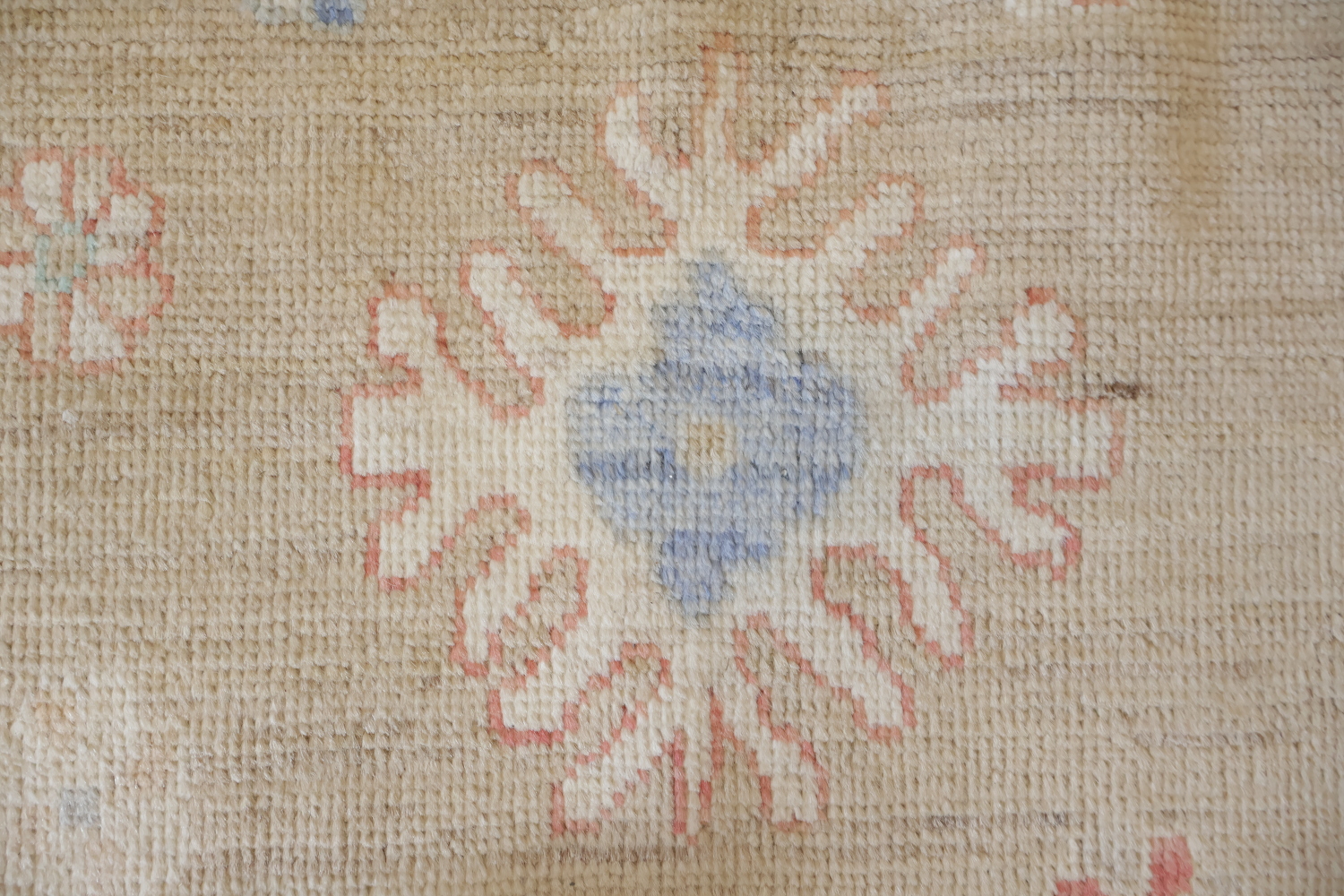 Peach Traditional Handwoven Wool Oushak Rug with Soft, Earthy Colors 10x14