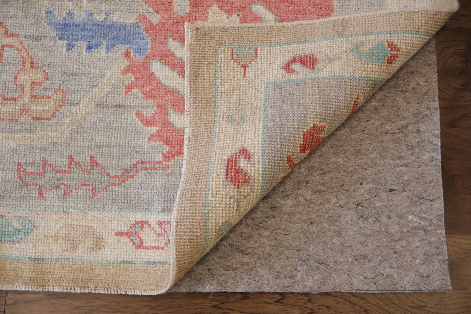 Peach Traditional Handwoven Wool Oushak Rug with Soft, Earthy Colors 10x14