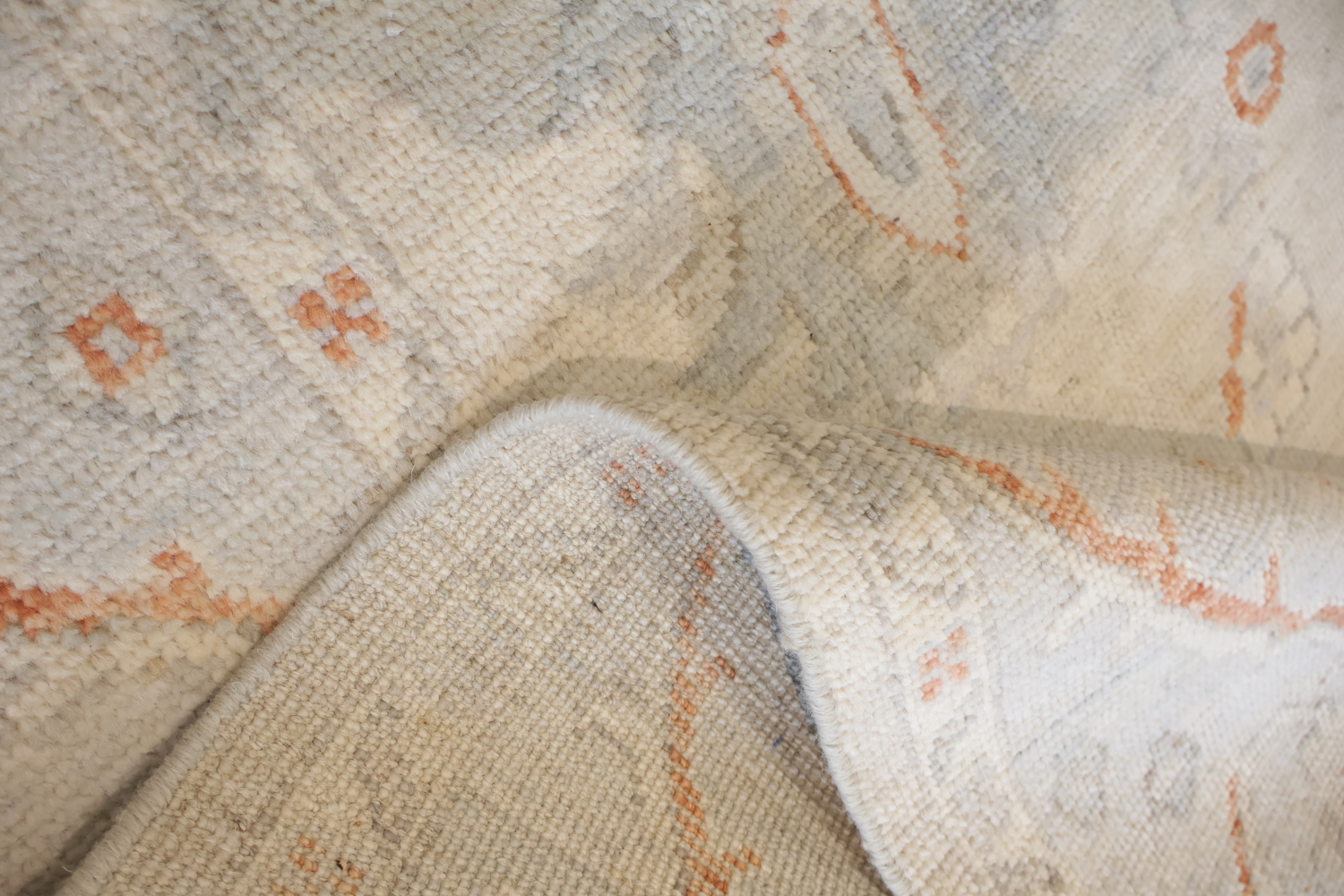 Elegant pastel tones in traditional style Turkish Wool area rug 8x11
