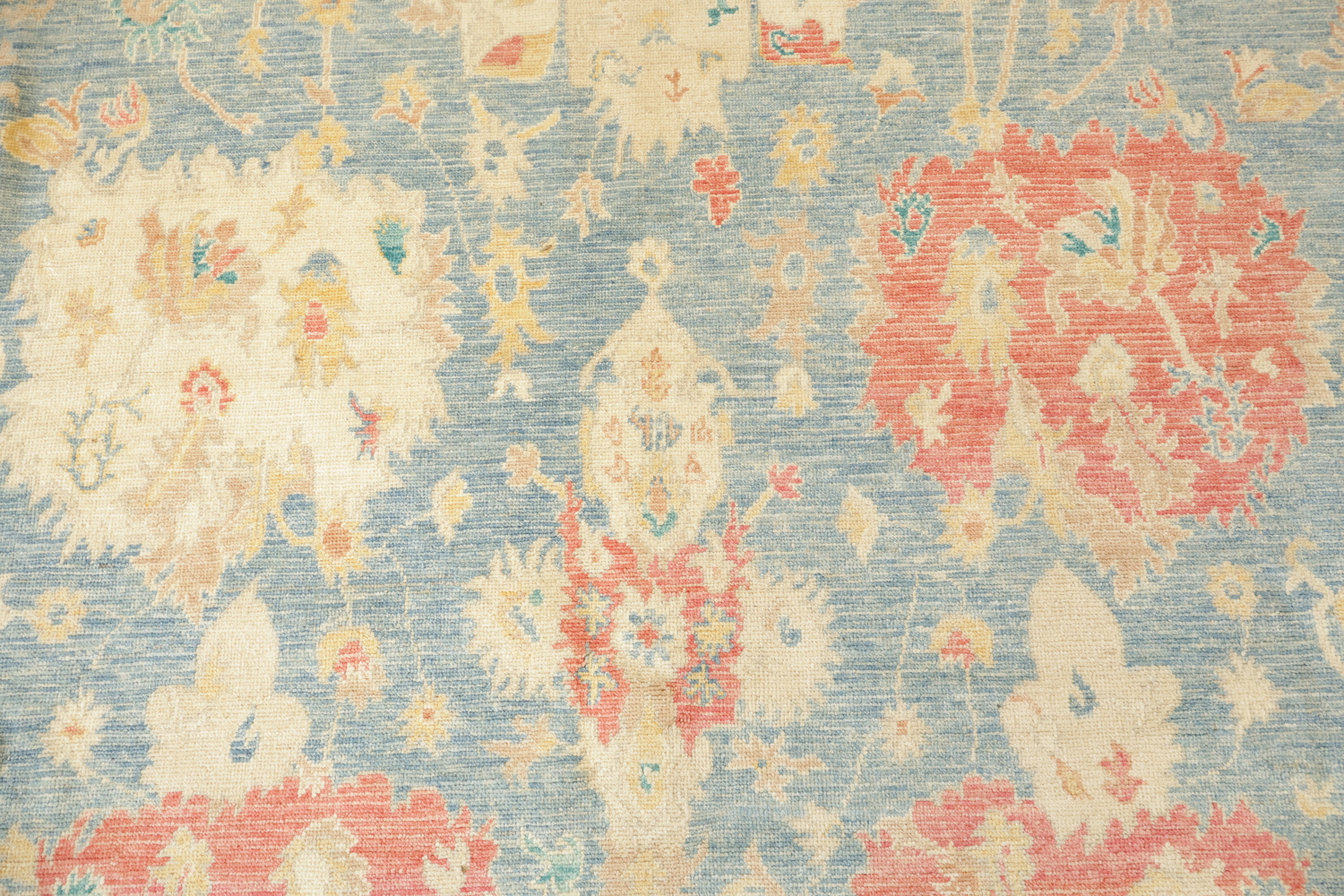 OUTSTANDING! Muted Blue Oriental Wool Oushak Turkish Area Rug 10x10