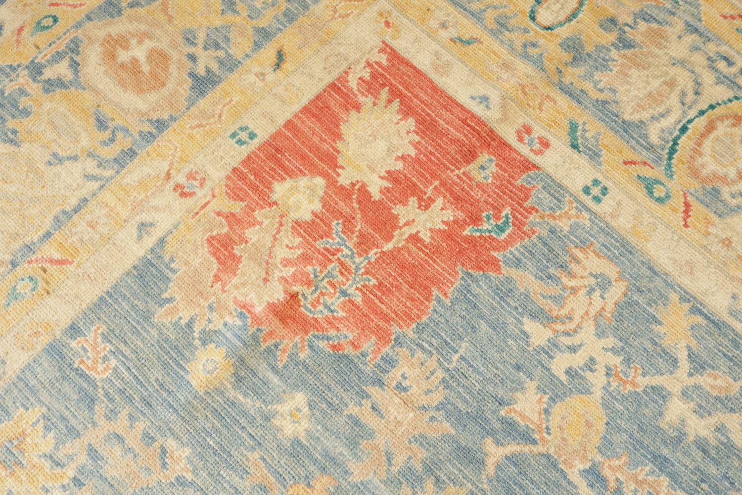 OUTSTANDING! Muted Blue Oriental Wool Oushak Turkish Area Rug 10x10
