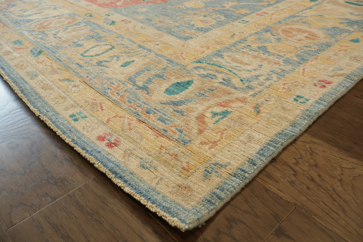 OUTSTANDING! Muted Blue Oriental Wool Oushak Turkish Area Rug 10x10