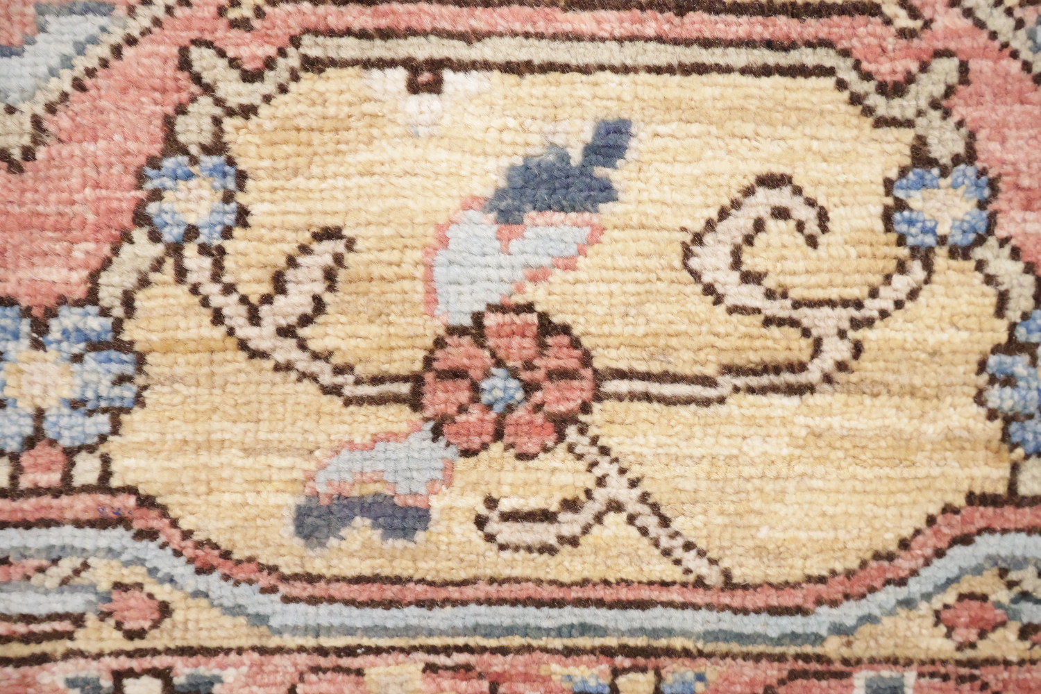 Blue Vegetable Dye Wool Oushak Turkish Area Rug 9x12