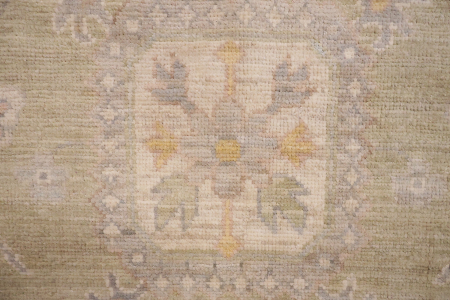 Muted Wool Vegetable Dye Oushak Turkish Area Rug 9x12