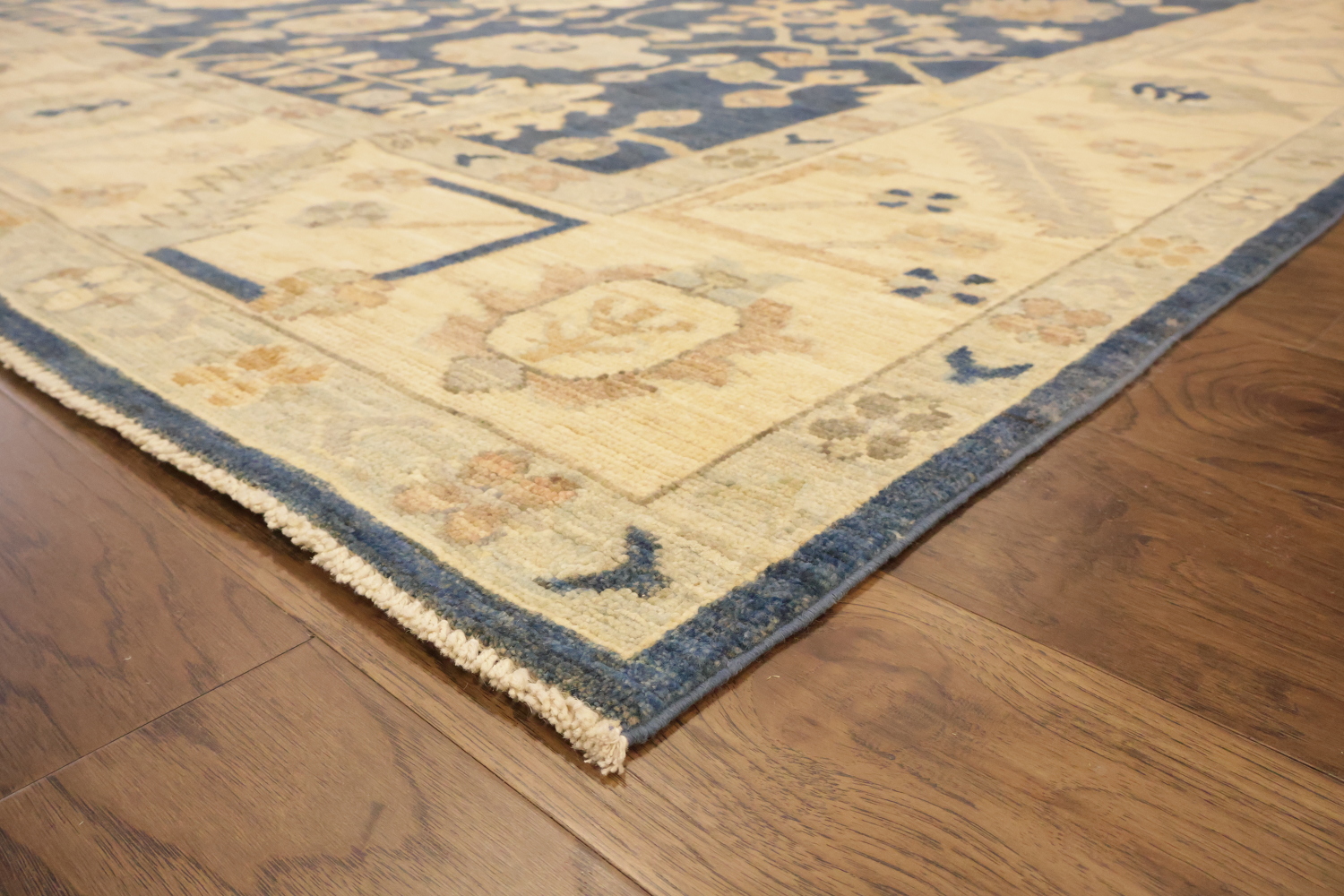 Muted All Over Geometric Oriental Oushak Turkish Area Wool Rug 9x12