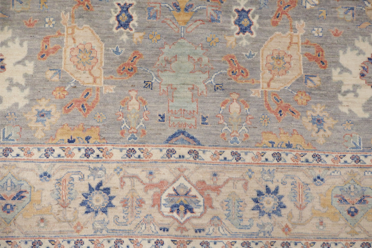 Stunning Vegetable Dye Wool Oushak Turkish Area Rug 9x12