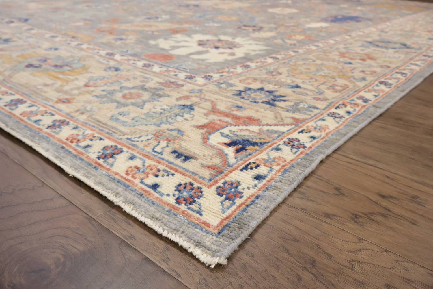 Stunning Vegetable Dye Wool Oushak Turkish Area Rug 9x12