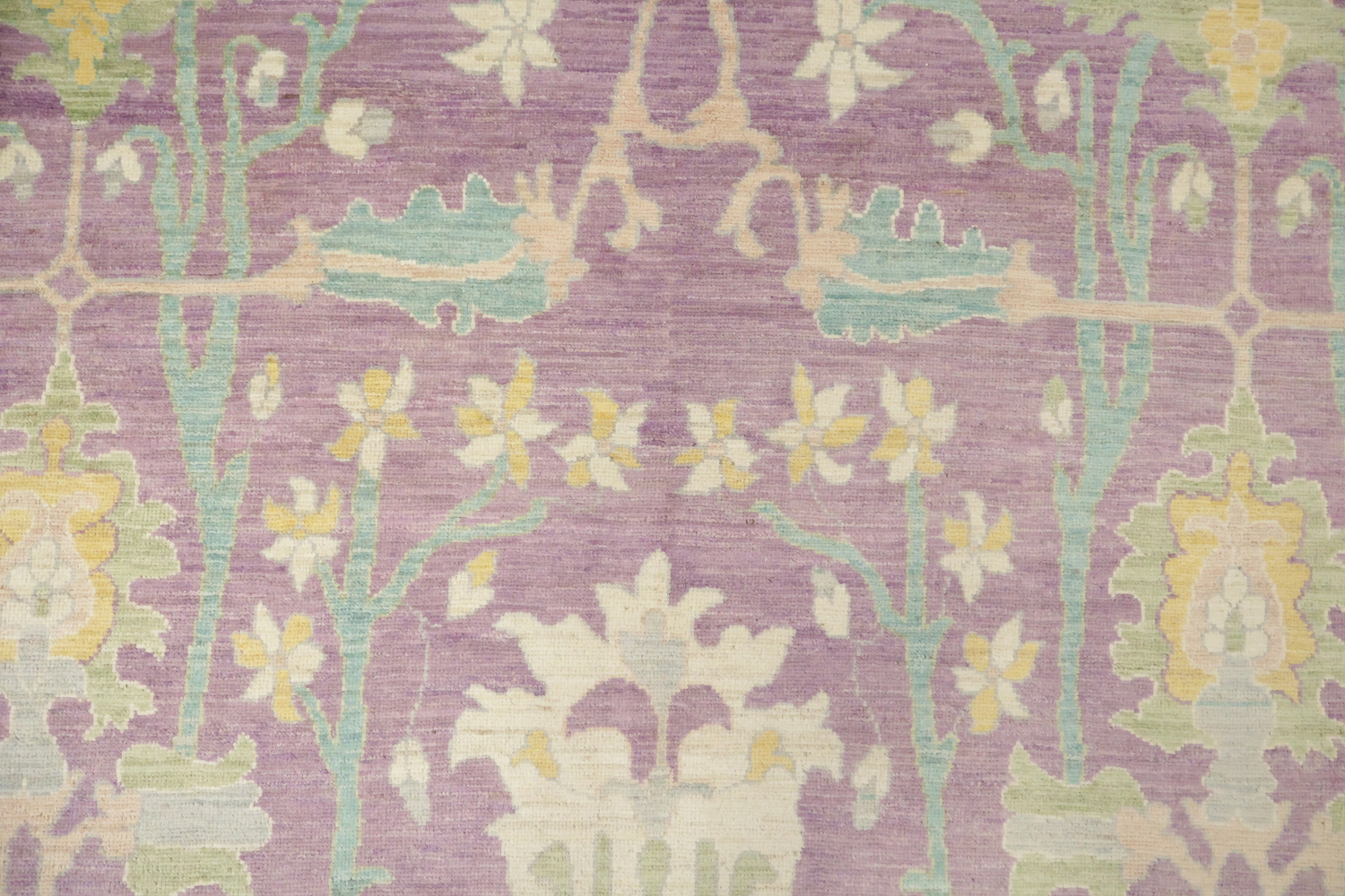 Pink Vegetable Dye Wool Oushak Turkish Large Rug 10x14
