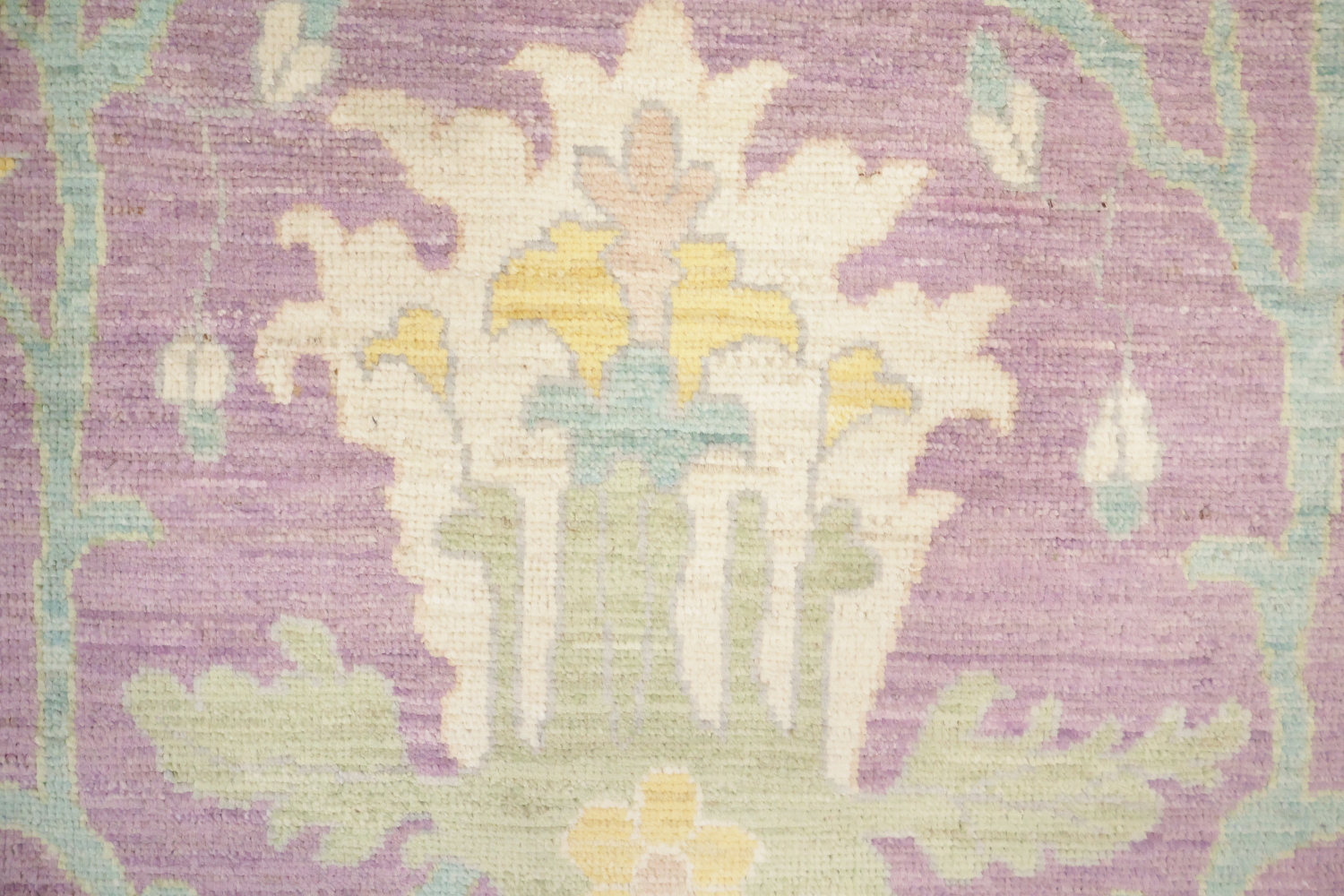 Pink Vegetable Dye Wool Oushak Turkish Large Rug 10x14