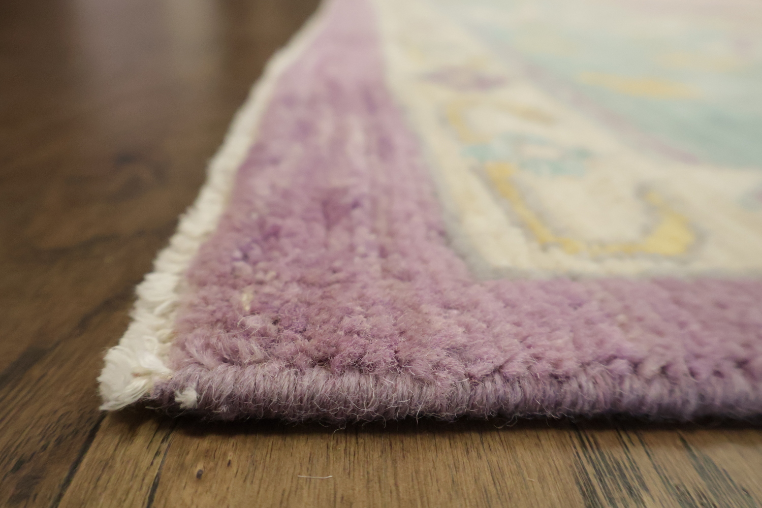 Pink Vegetable Dye Wool Oushak Turkish Large Rug 10x14