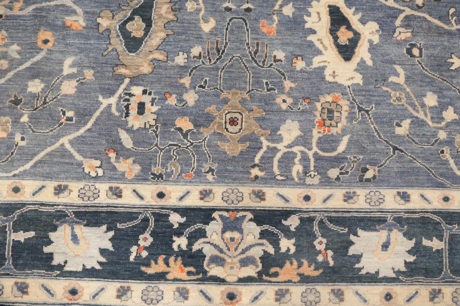 Stunning Vegetables Dye Wool Oushak Turkish Area Rug 9x12
