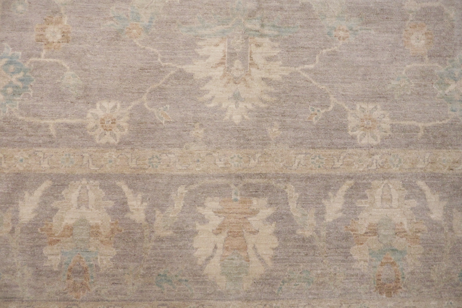 Muted Vegetable Dye Wool Oushak Turkish Area Rug 8x10