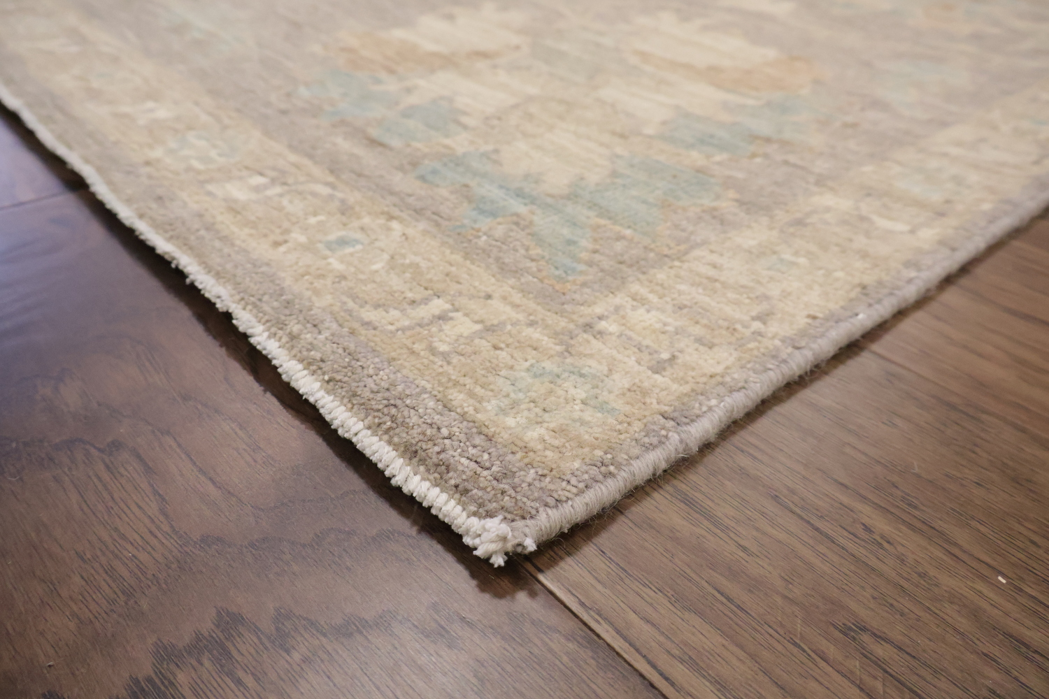 Muted Vegetable Dye Wool Oushak Turkish Area Rug 8x10