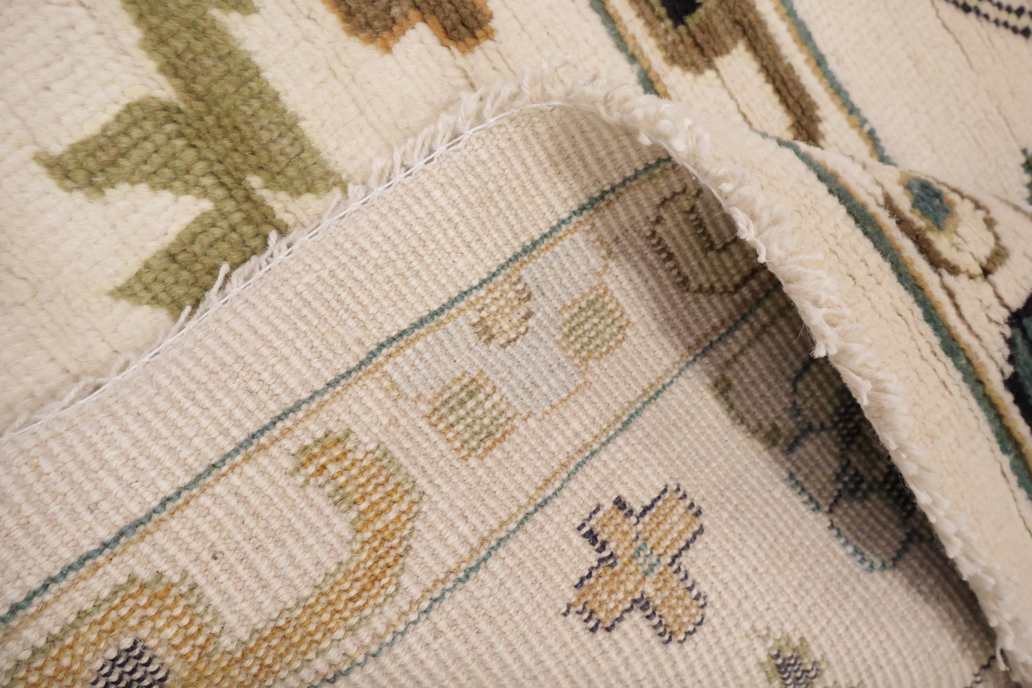 All Ove Wool Oushak Turkish Area Rug 9x12