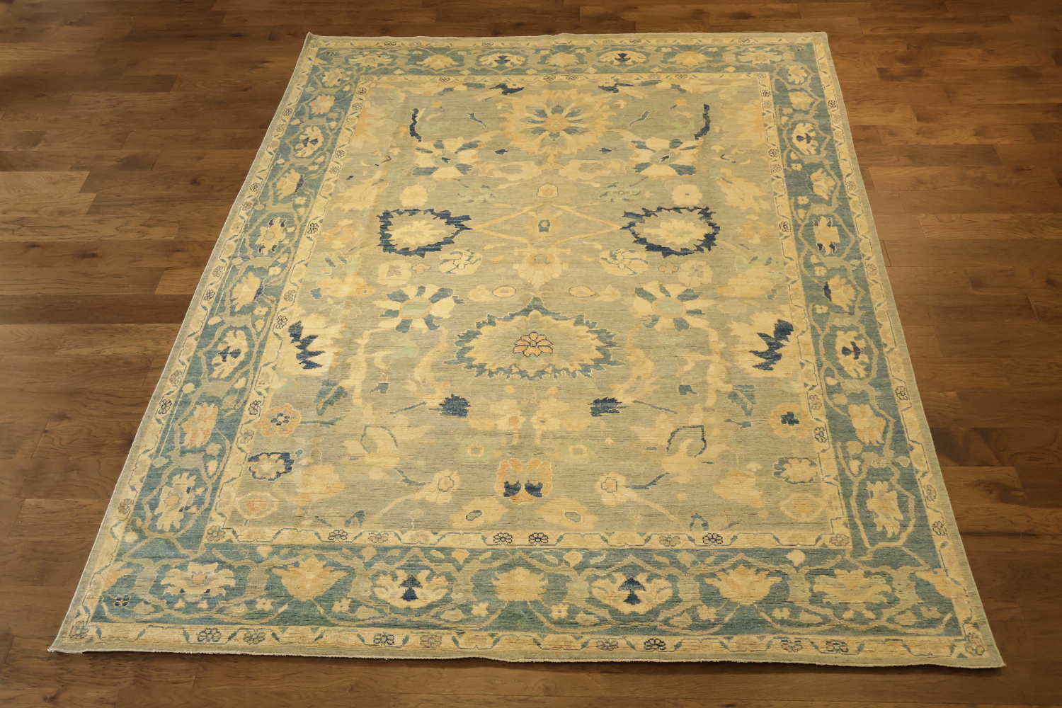 Decorative Top Quality Wool Grey Oushak Turkish Area Rug 9x12