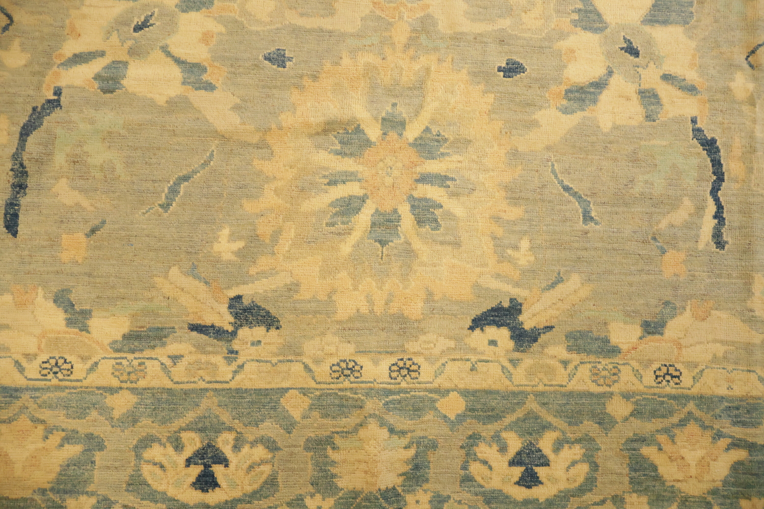 Decorative Top Quality Wool Grey Oushak Turkish Area Rug 9x12