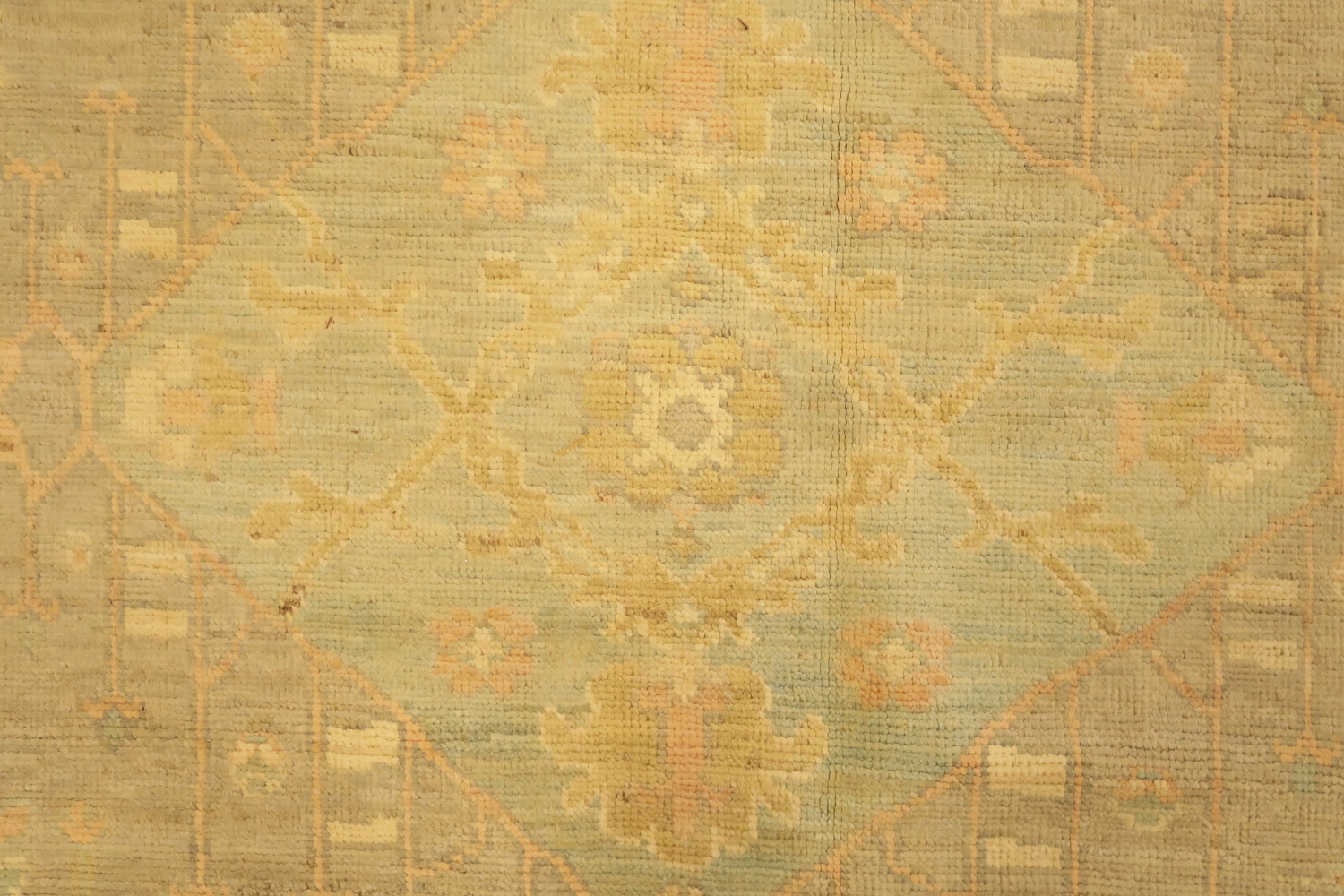 Must See! Muted Grey Vegetable Dye Wool Oushak Turkish Area Rug 9x12