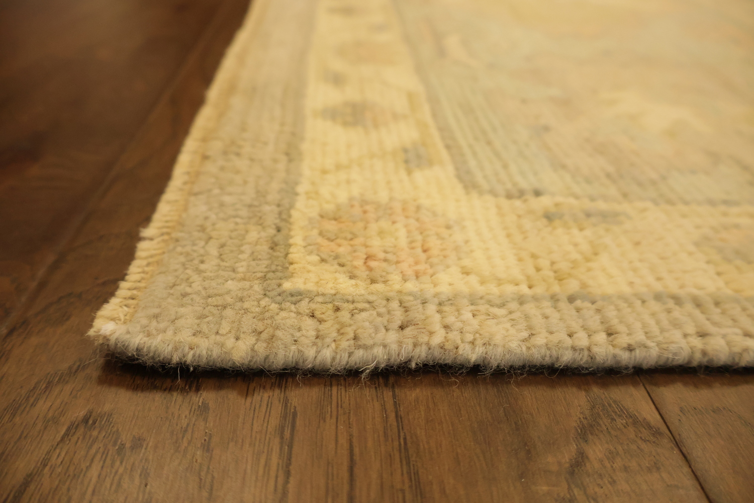 Must See! Muted Grey Vegetable Dye Wool Oushak Turkish Area Rug 9x12