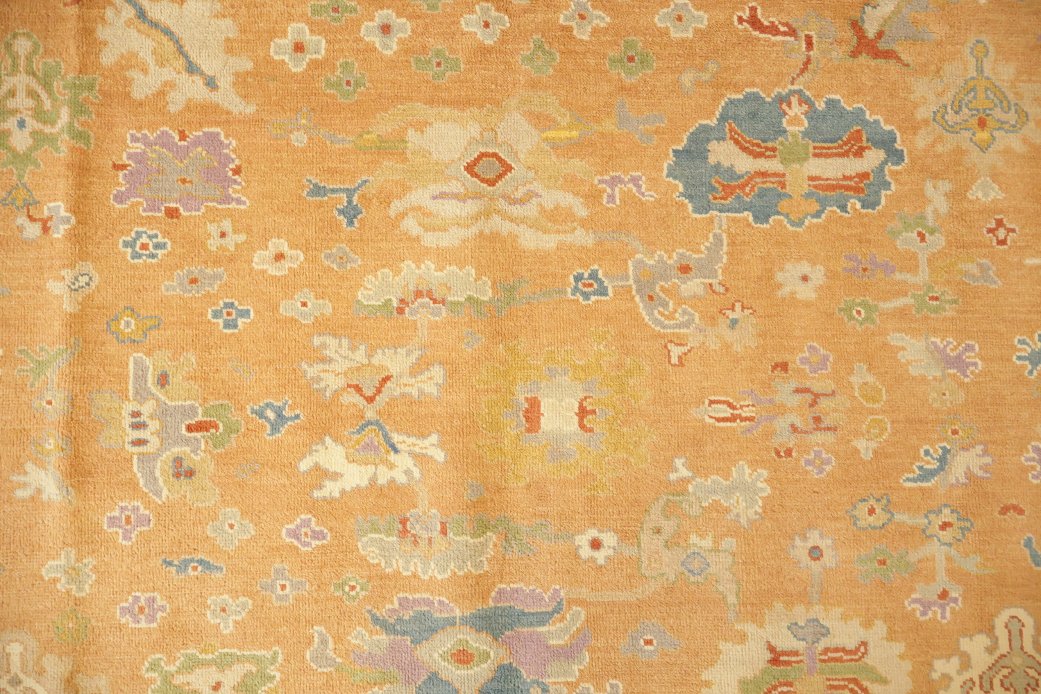 Rare Vegetable Dye Wool Oushak Turkish Area Rug 8x10