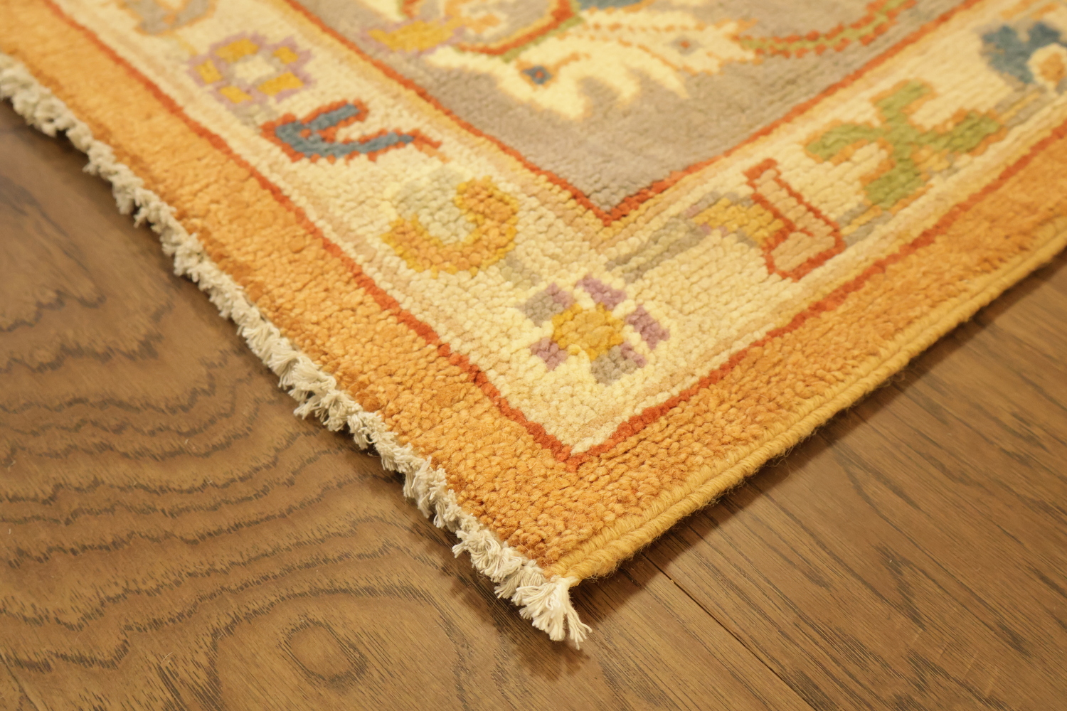 Rare Vegetable Dye Wool Oushak Turkish Area Rug 8x10
