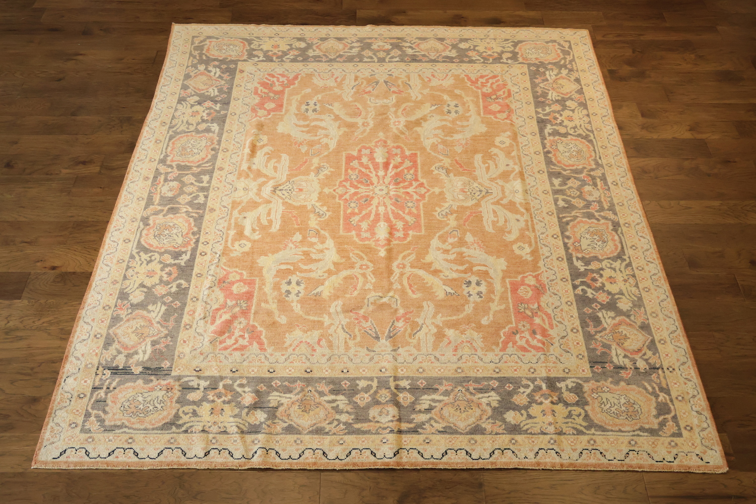 Outstanding Peach Color Oushak Turkish Wool Area Rug 9x10
