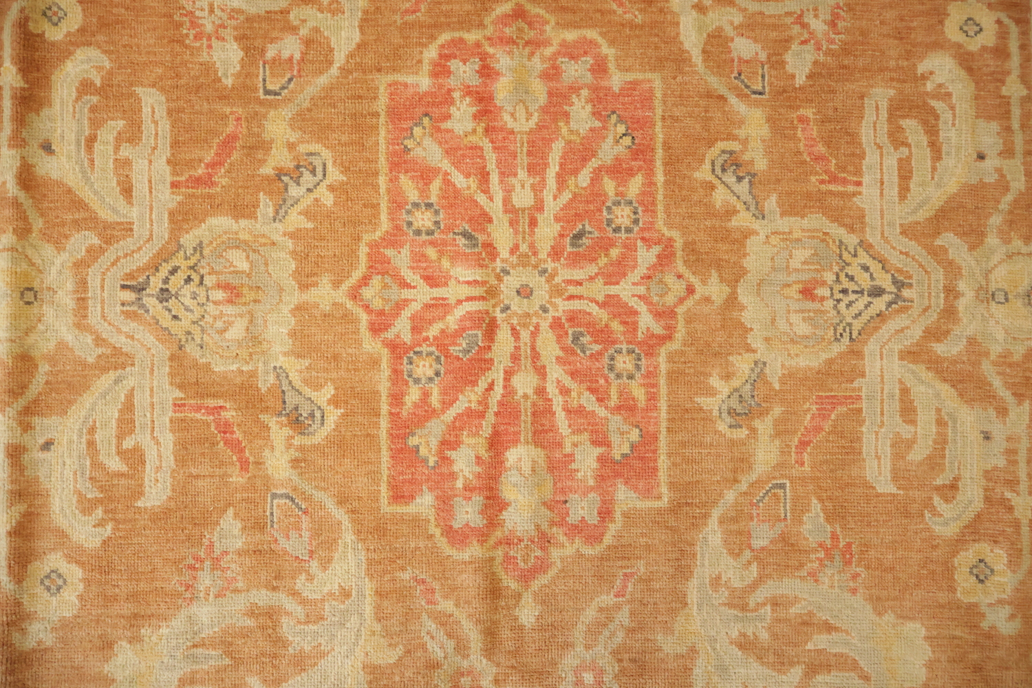 Outstanding Peach Color Oushak Turkish Wool Area Rug 9x10