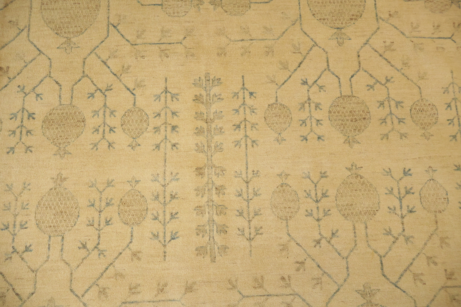 Top Quality Muted Geometric Khotan Turkish Area Wool Rug 10x13