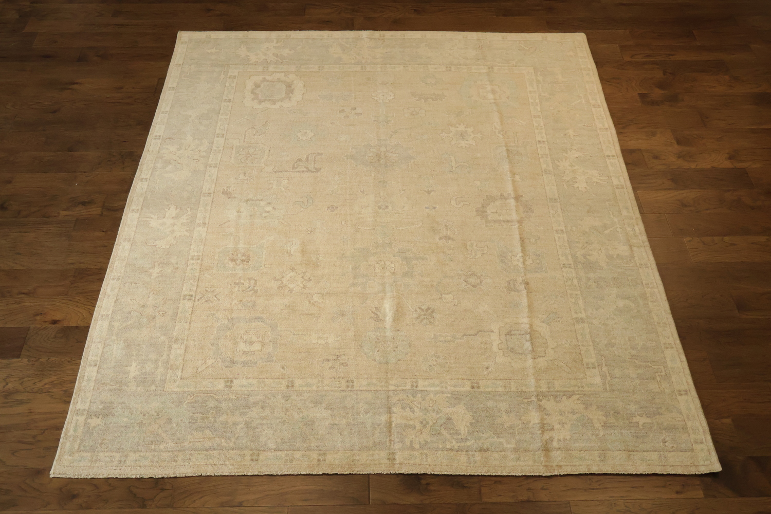 Vegetables Dye Muted Wool Oushak Turkish Area Rug 8x10