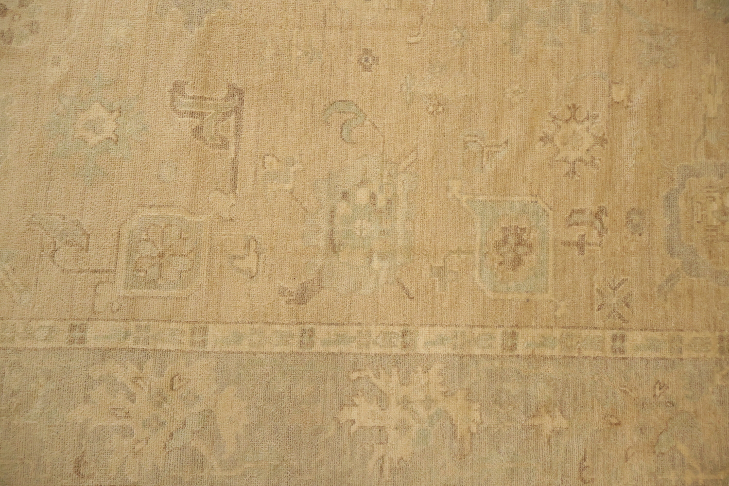Vegetables Dye Muted Wool Oushak Turkish Area Rug 8x10