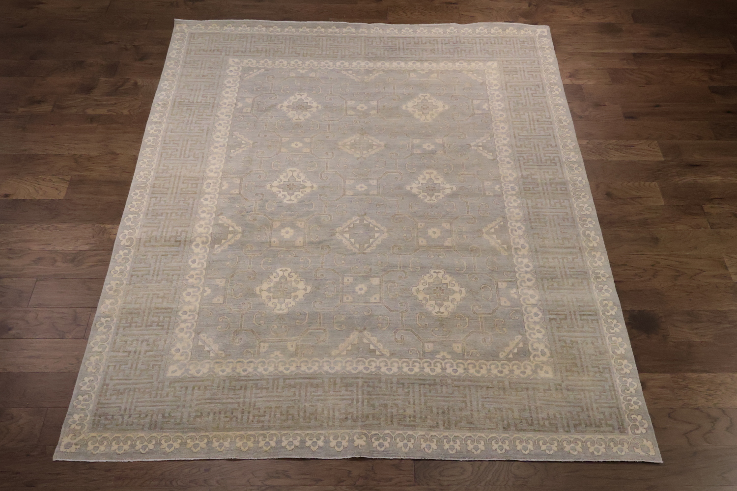 Outstanding Oushak Turkish Geometric Wool Area Rug 8x10
