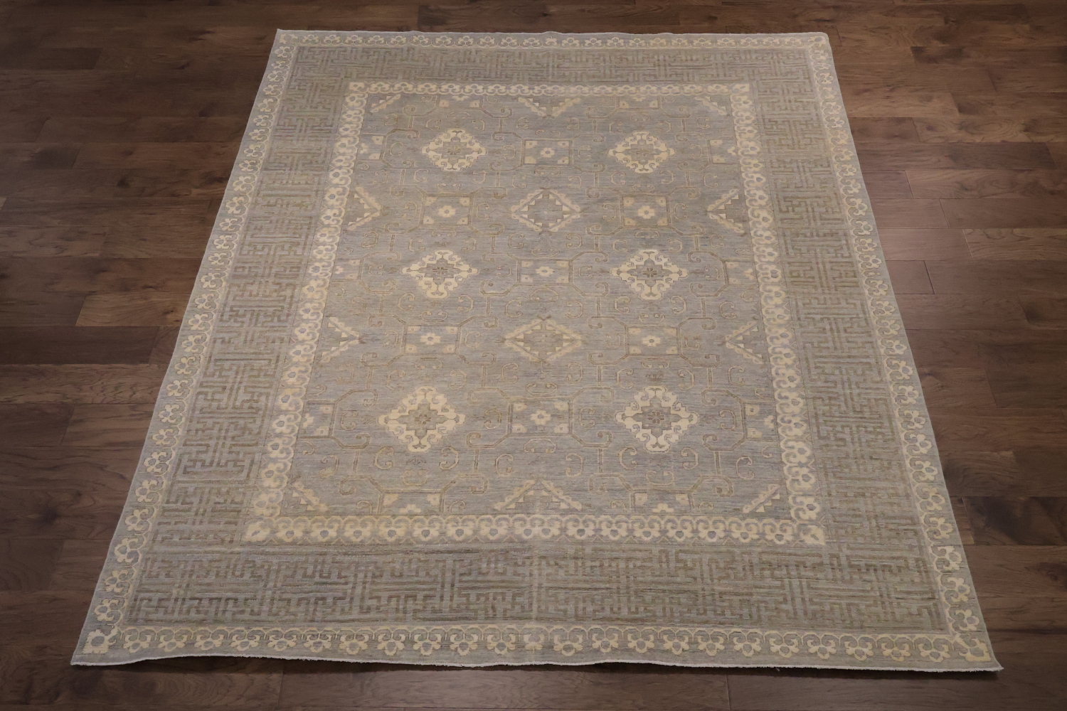 Outstanding Oushak Turkish Geometric Wool Area Rug 8x10