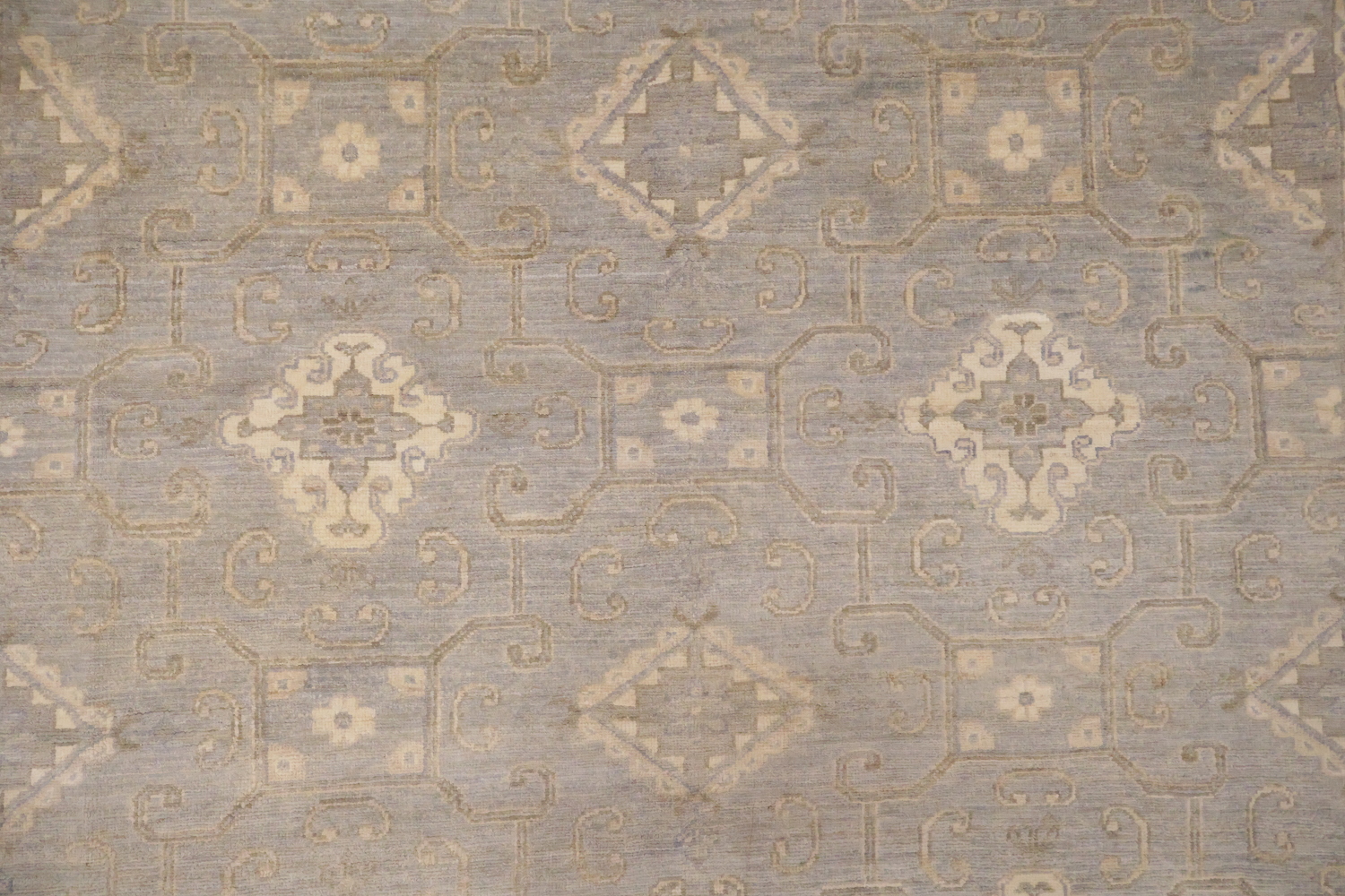 Outstanding Oushak Turkish Geometric Wool Area Rug 8x10