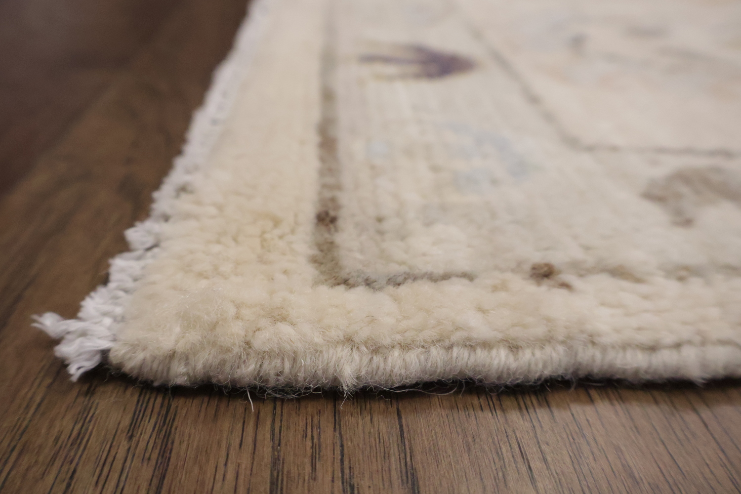 Stunning Ivory Wool Oushak Turkish Area Rug 9x12