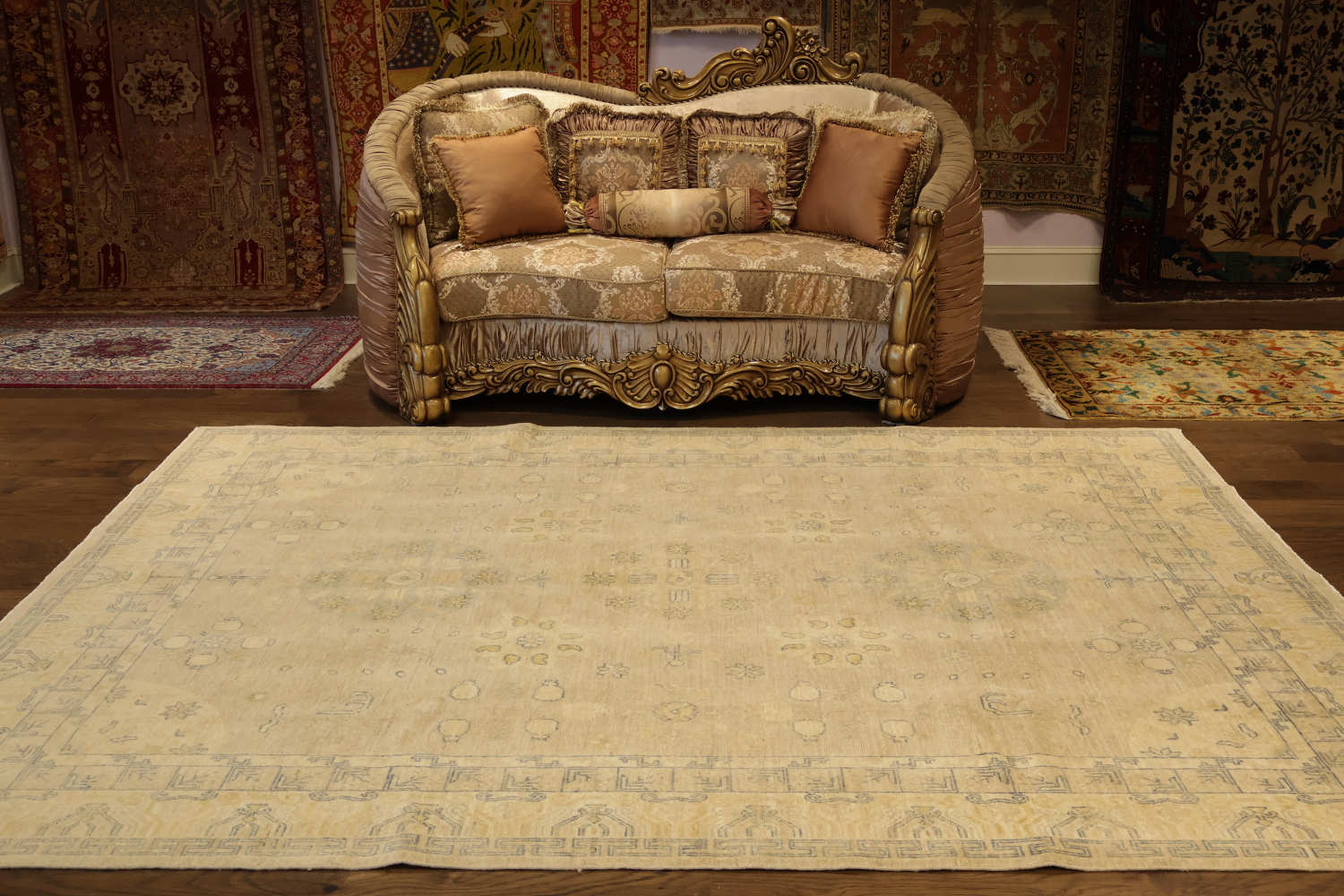 Outstanding Geometric Wool Oriental Oushak Turkish Area Rug 8x10