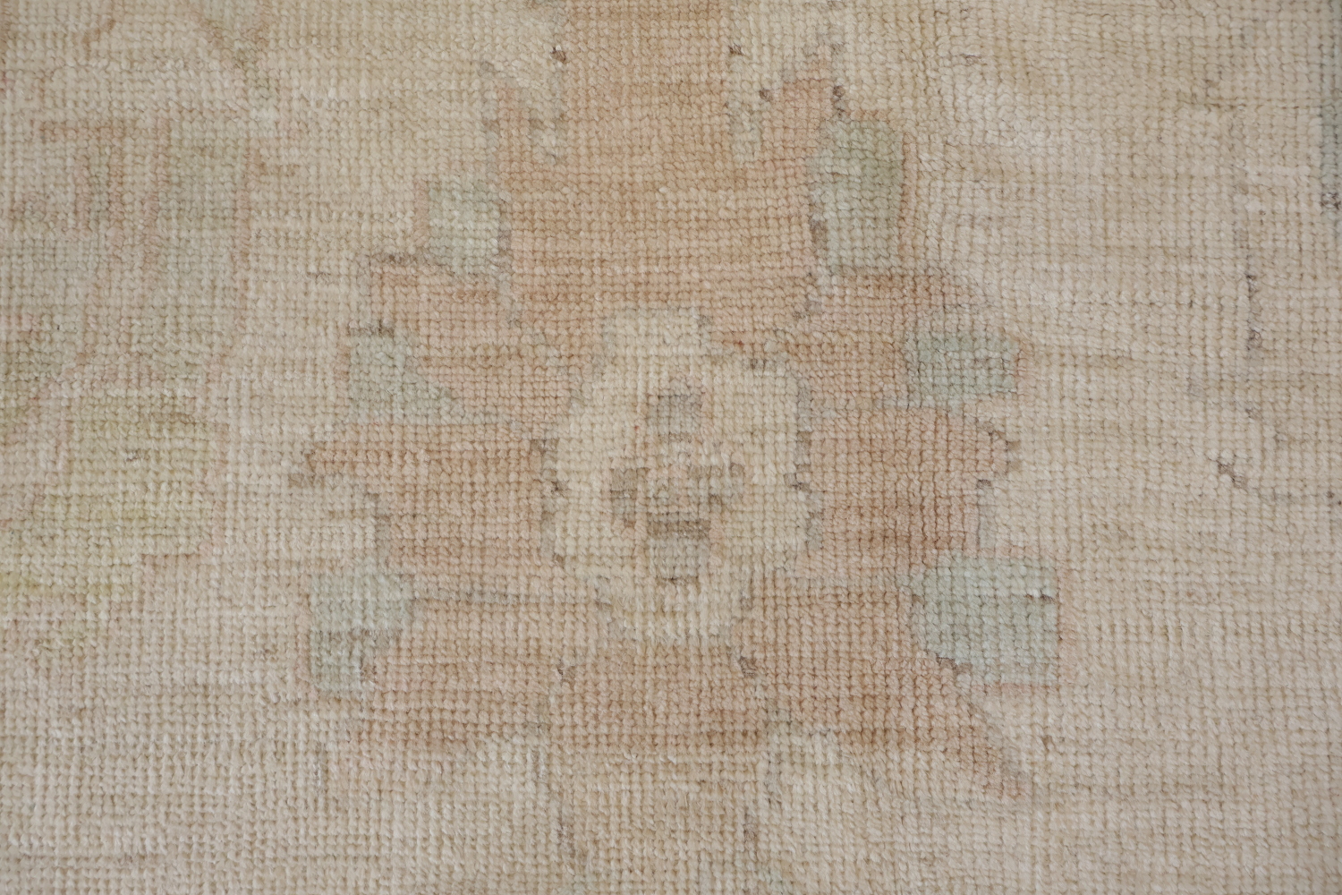 Elegant Minimalist Wool Oushak Rug with Subtle Floral Accents 8x10