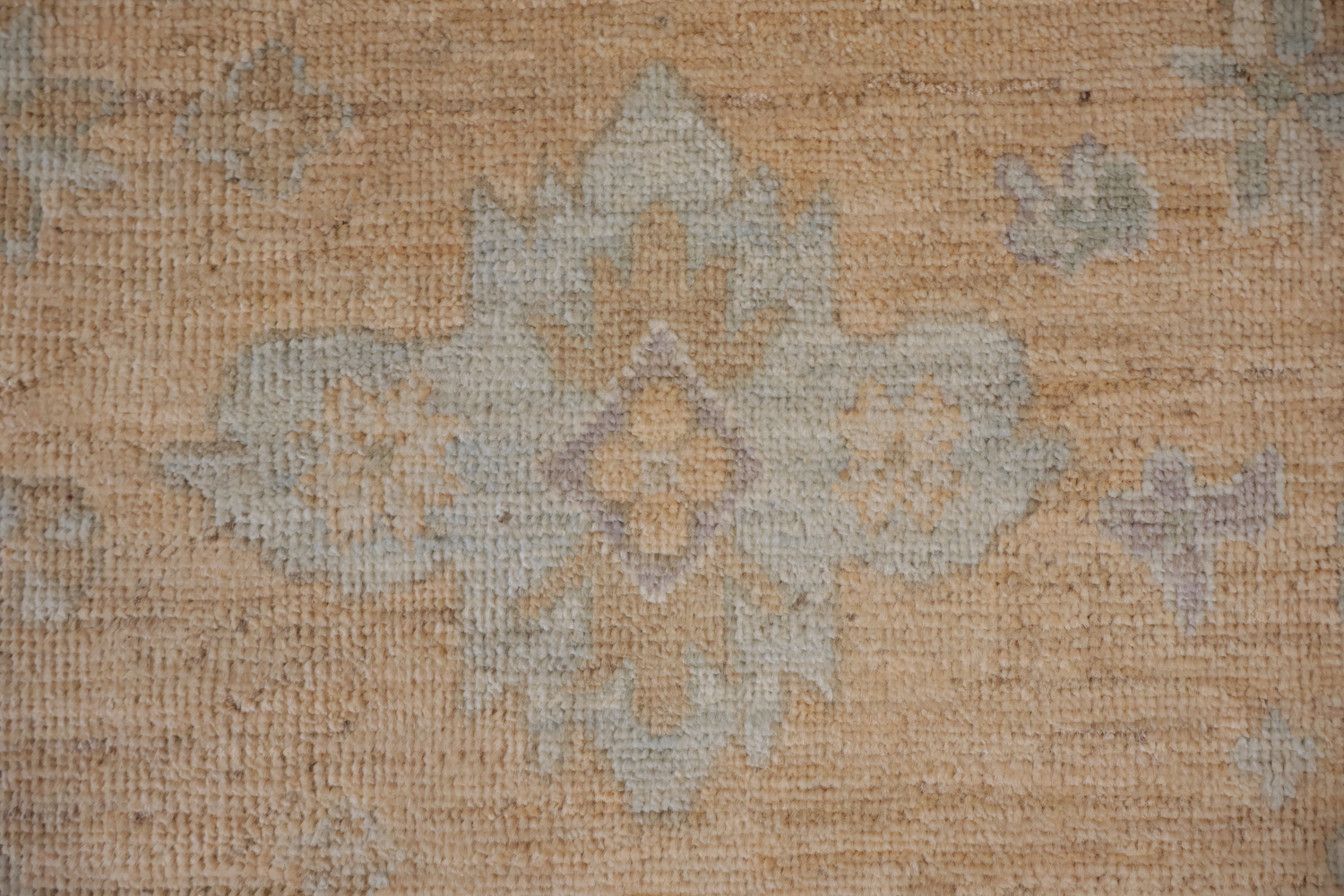 Muted Geometric Wool Oushak Area Rug Perfect for a Vintage Aesthetic Look 10x14