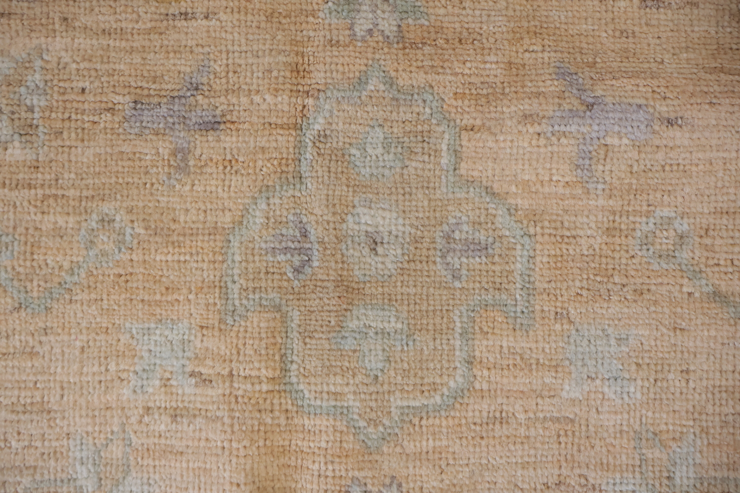 Muted Geometric Wool Oushak Area Rug Perfect for a Vintage Aesthetic Look 10x14