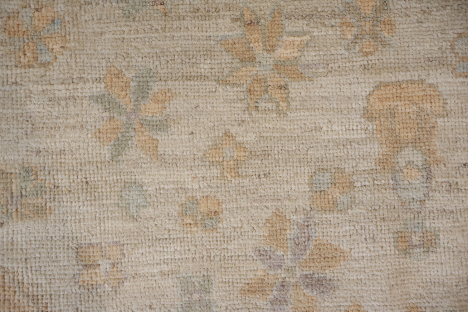 Muted Geometric Wool Oushak Area Rug Perfect for a Vintage Aesthetic Look 10x14