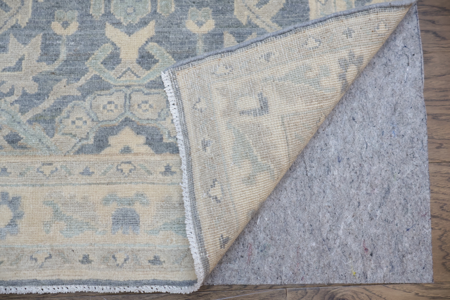 Outstanding Al Ove Geometric Wool Oushak Turkish Runner Rug 3x9