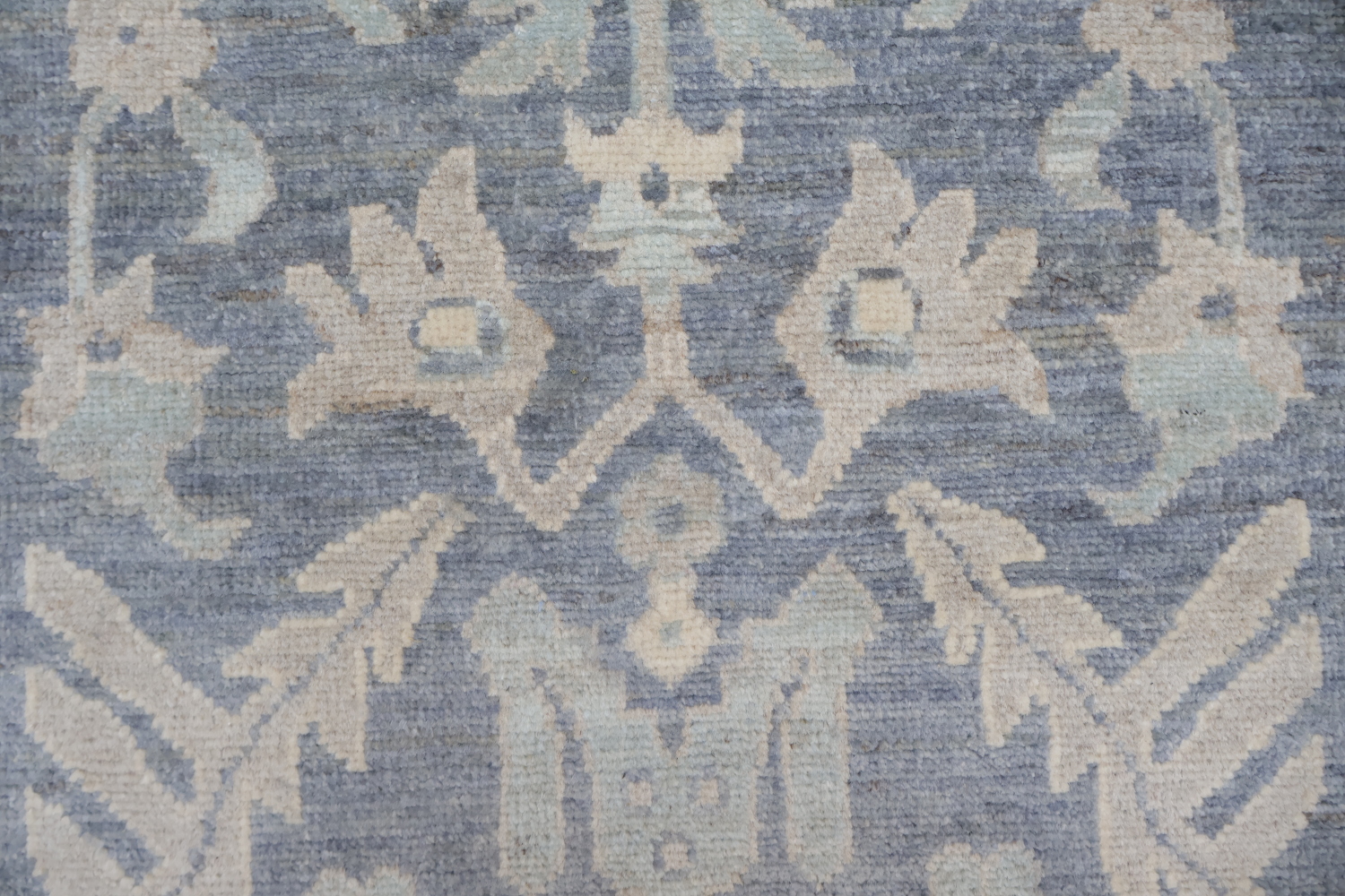 Outstanding Al Ove Geometric Wool Oushak Turkish Runner Rug 3x9