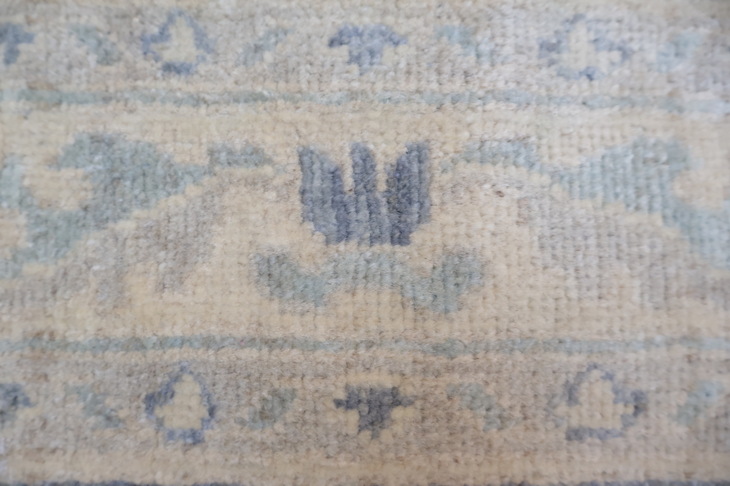Outstanding Al Ove Geometric Wool Oushak Turkish Runner Rug 3x9