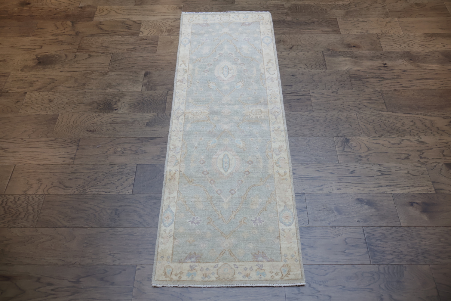 Oushak Turkish Runner Wool Rug 2x6